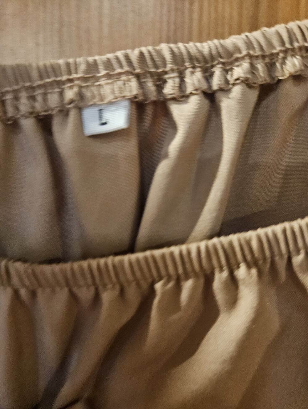 SHEIN Beige Puff Sleeve Midi Dress - Picture 2 of 4